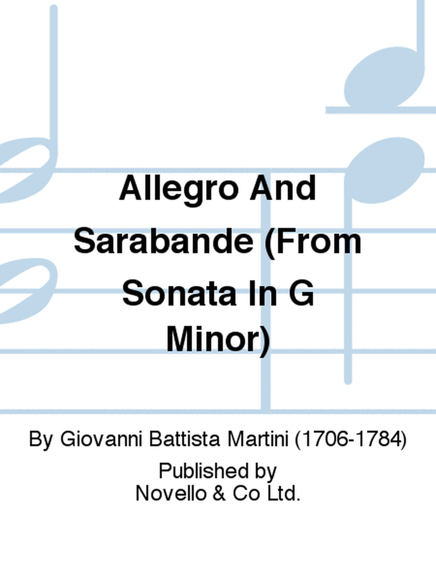 Allegro And Sarabande (From Sonata In G Minor)