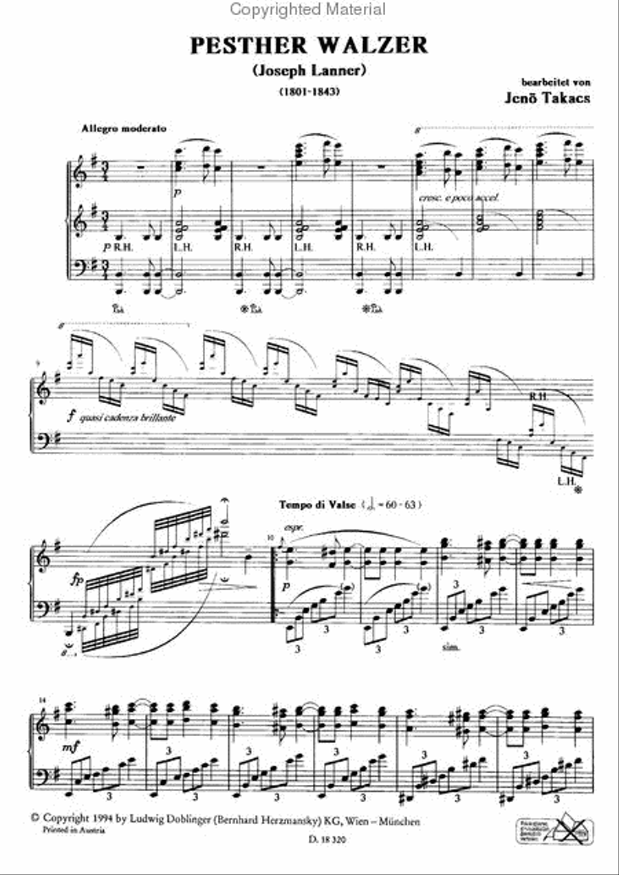 Pesther Walzer op. 93 Pesther Walzer op. 93 Piano Solo scores gallery preview page 2