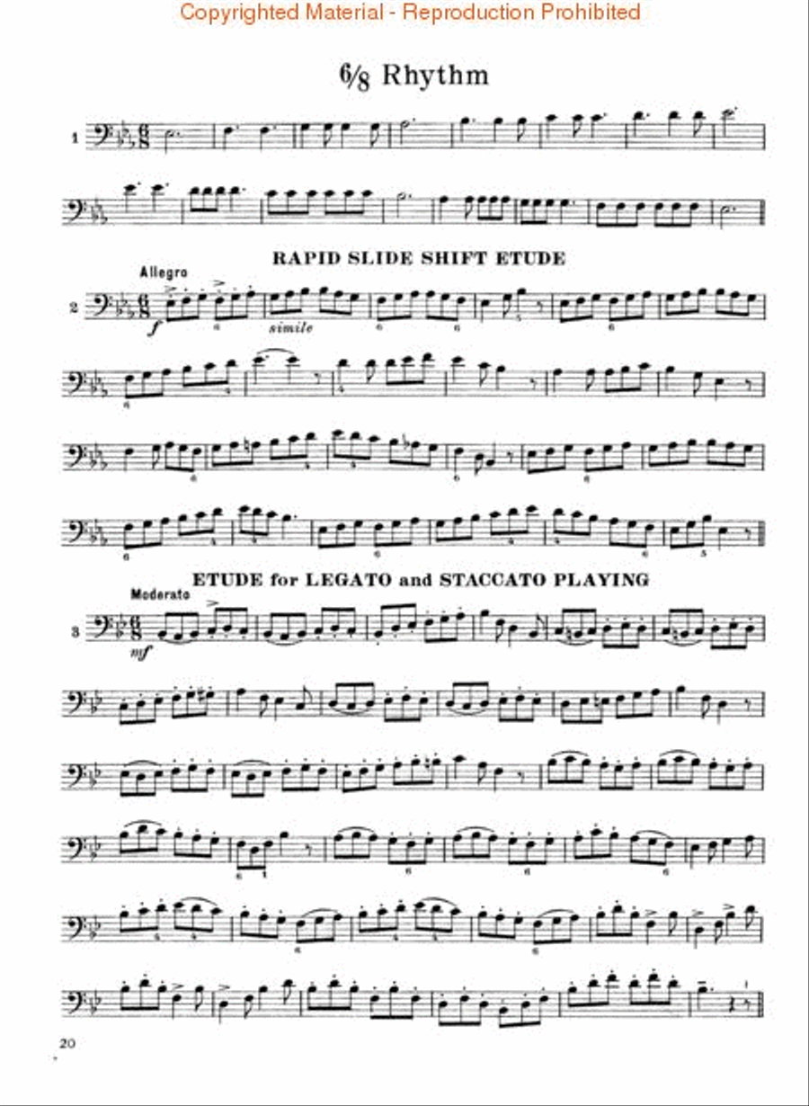 Rubank Intermediate Method – Trombone or Baritone Concert Band Methods scores gallery preview page 2
