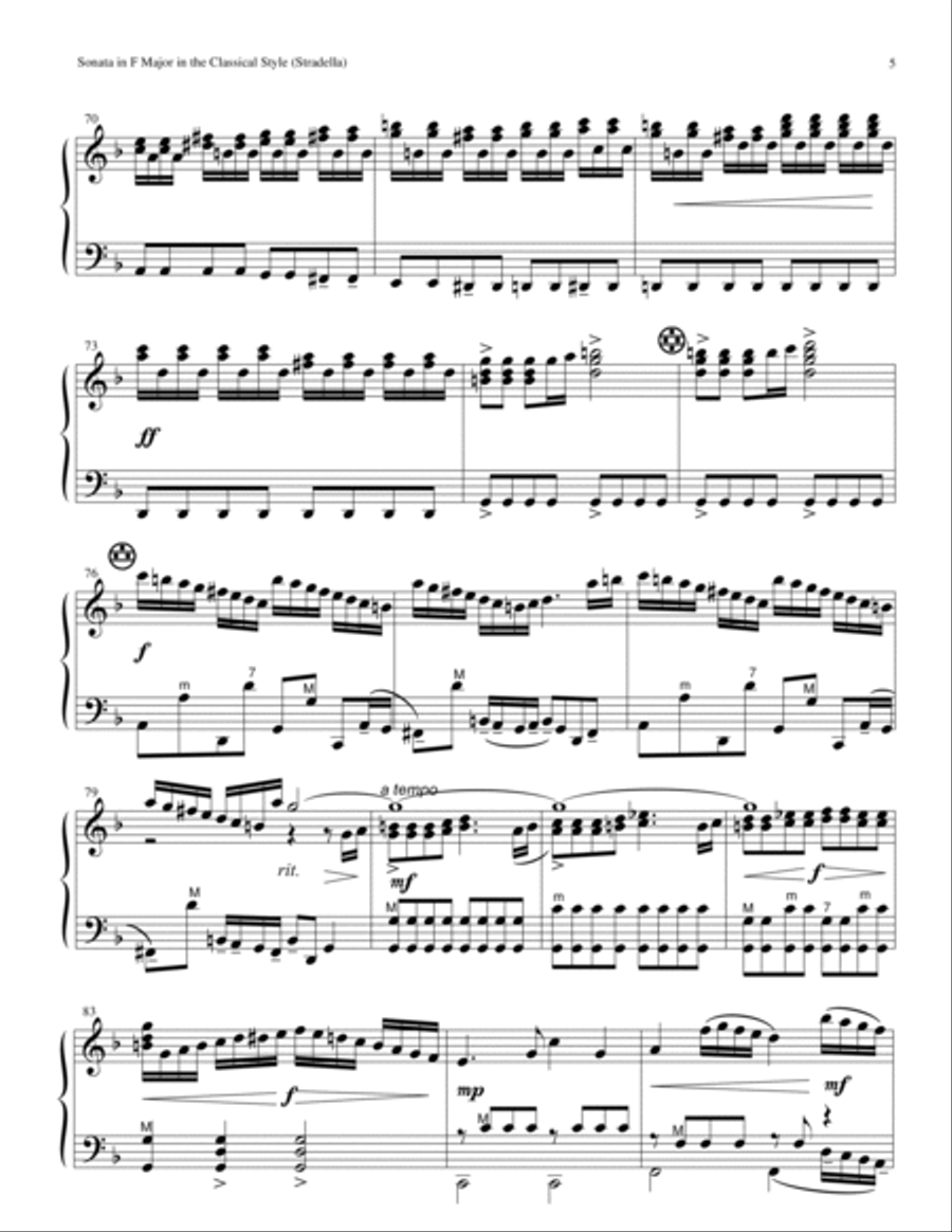 Sonata In F Major in the Classical Style (standard bass accordion) Accordion scores gallery preview page 5
