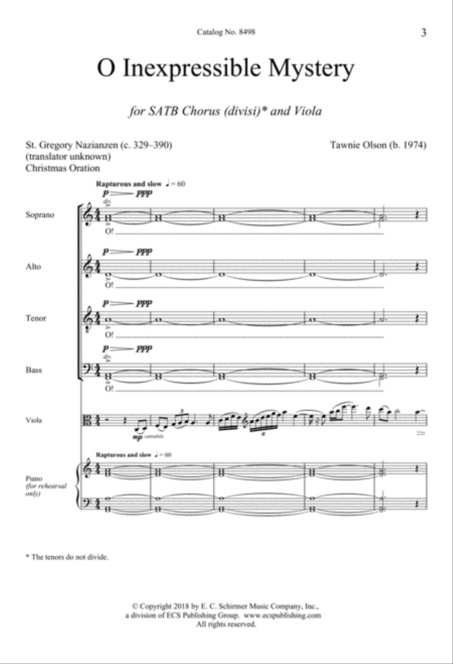 O Inexpressible Mystery Divisi scores gallery preview page 3