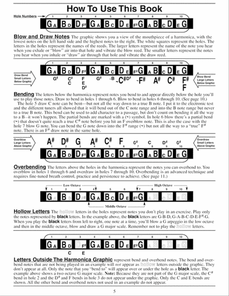 Complete 10-Hole Diatonic Harmonica Series: G Harmonica Book Harmonica scores gallery preview page 6