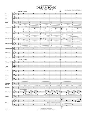 Dreamsong (Piano Feature With Band) - Full Score