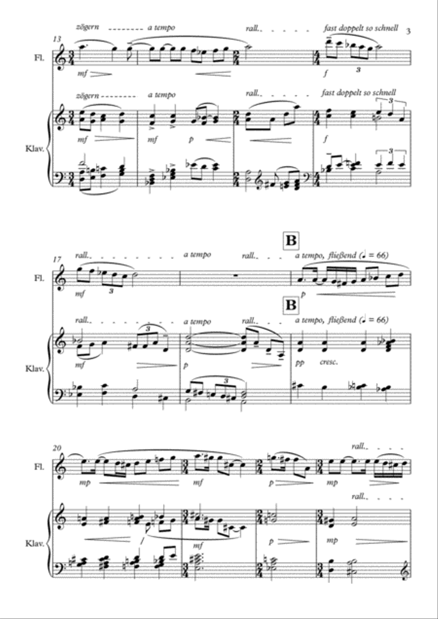 2 Nocturnes for Flute and Piano Flute Solo scores gallery preview page 3