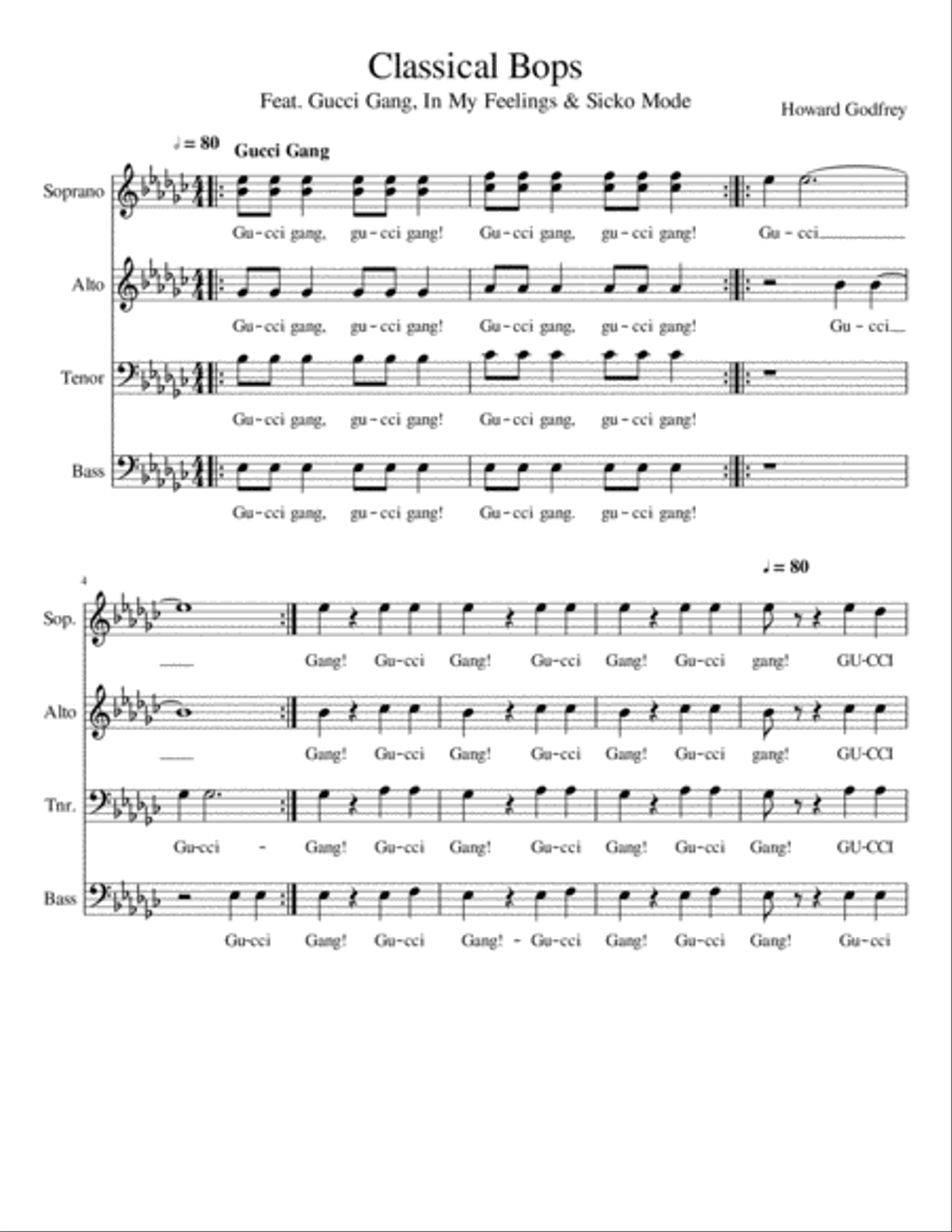 Classical Bops 4-Part scores gallery preview page 1