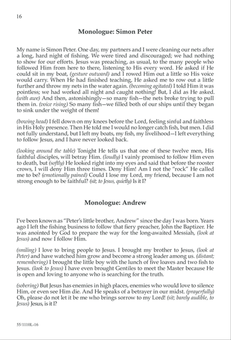 The Living Last Supper 4-Part scores gallery preview page 17