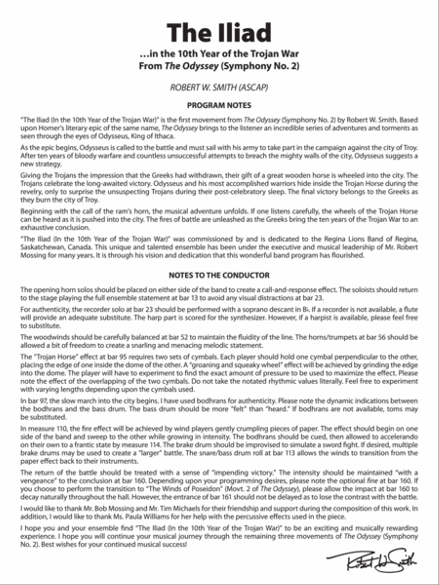 The Iliad (from The Odyssey (Symphony No. 2)) Concert Band scores gallery preview page 3