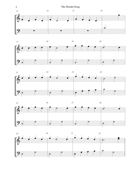 The Dreidel Song (I Have a Little Dreidel) - for 3-octave handbell choir image number null