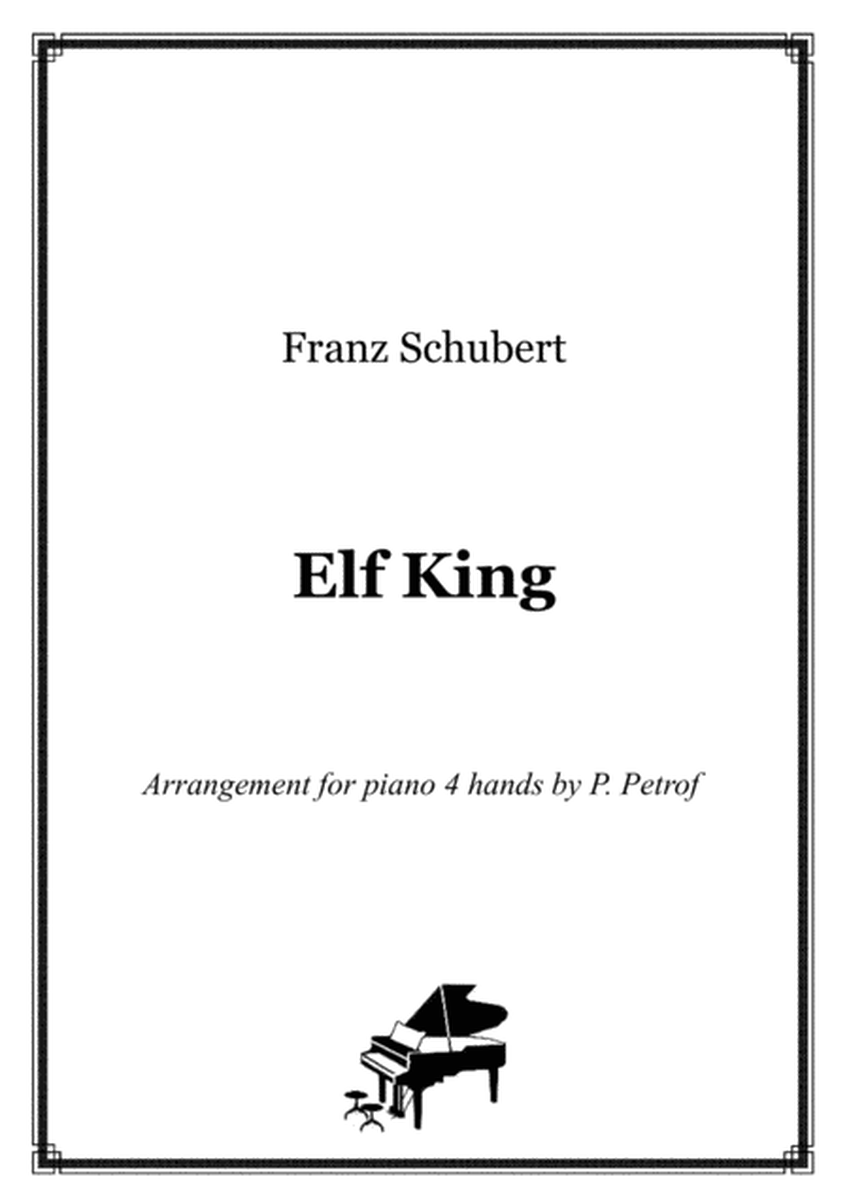 Schubert - Elf King - piano 4 hands - score and parts image number null
