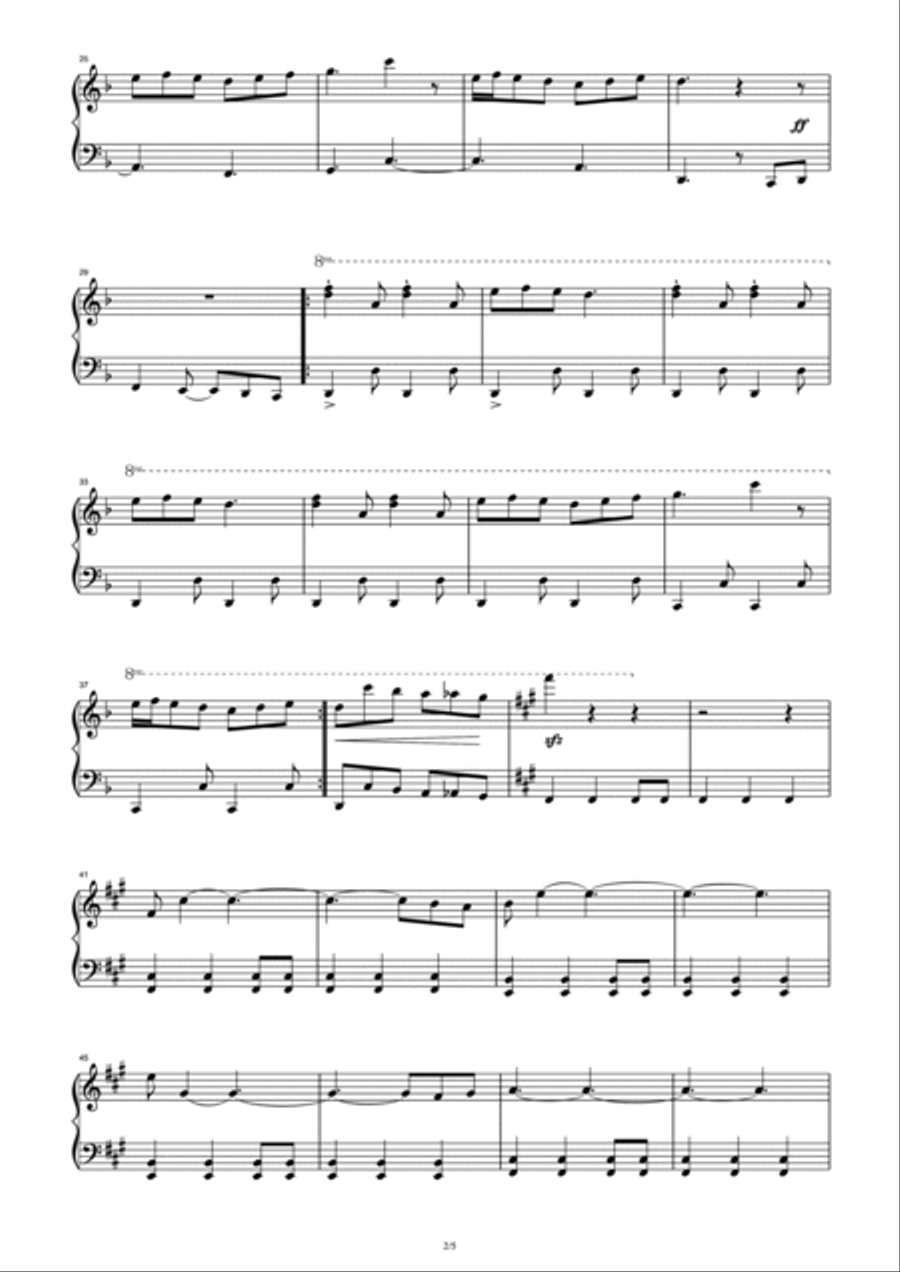 Up Is Down Up Is Down Piano Solo scores gallery preview page 2