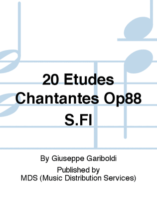 Book cover for 20 ETUDES CHANTANTES OP88 S.Fl