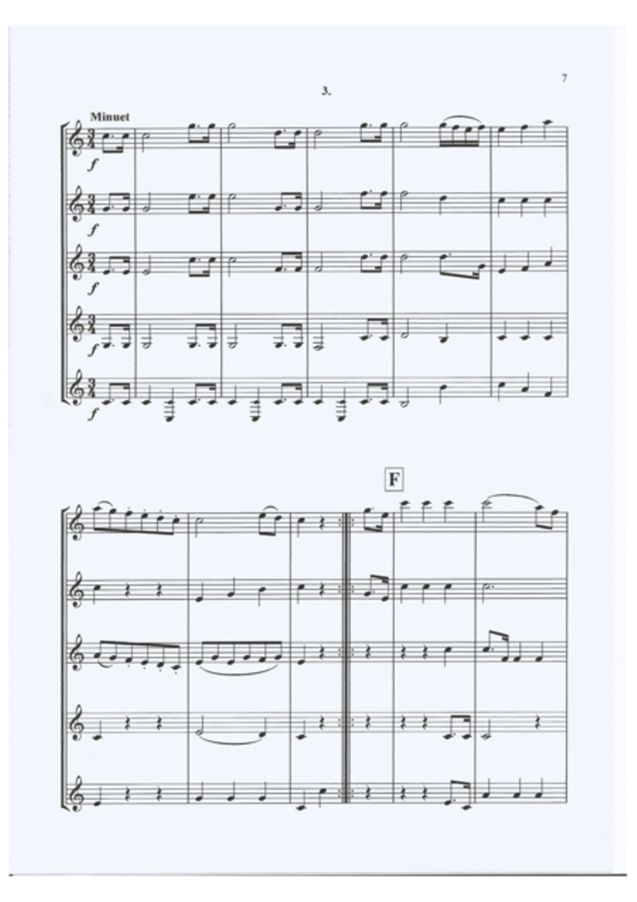 Mozart - Divertimenti Clarinet Quartet scores gallery preview page 4