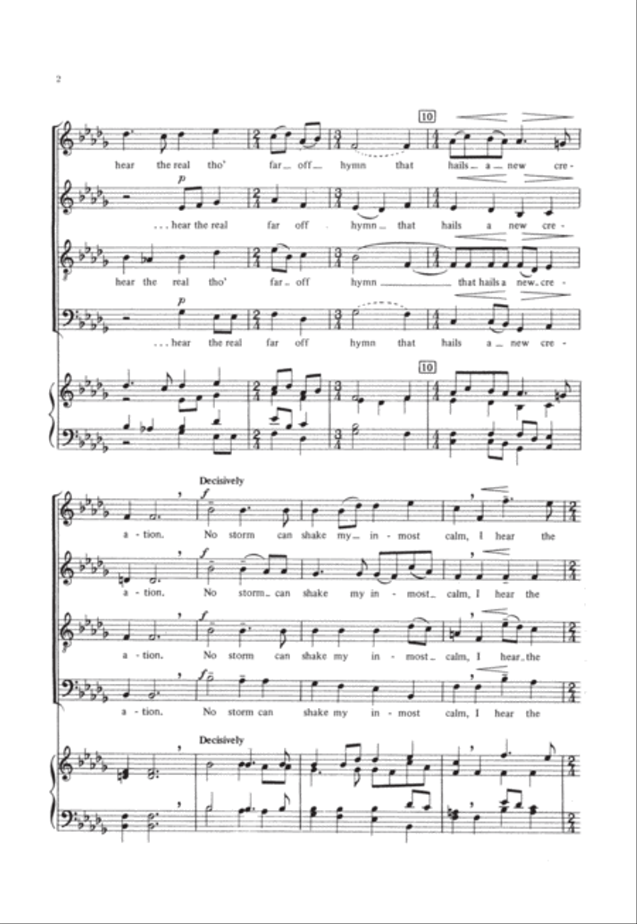 Oh, how can I keep from singing? 4-Part scores gallery preview page 2