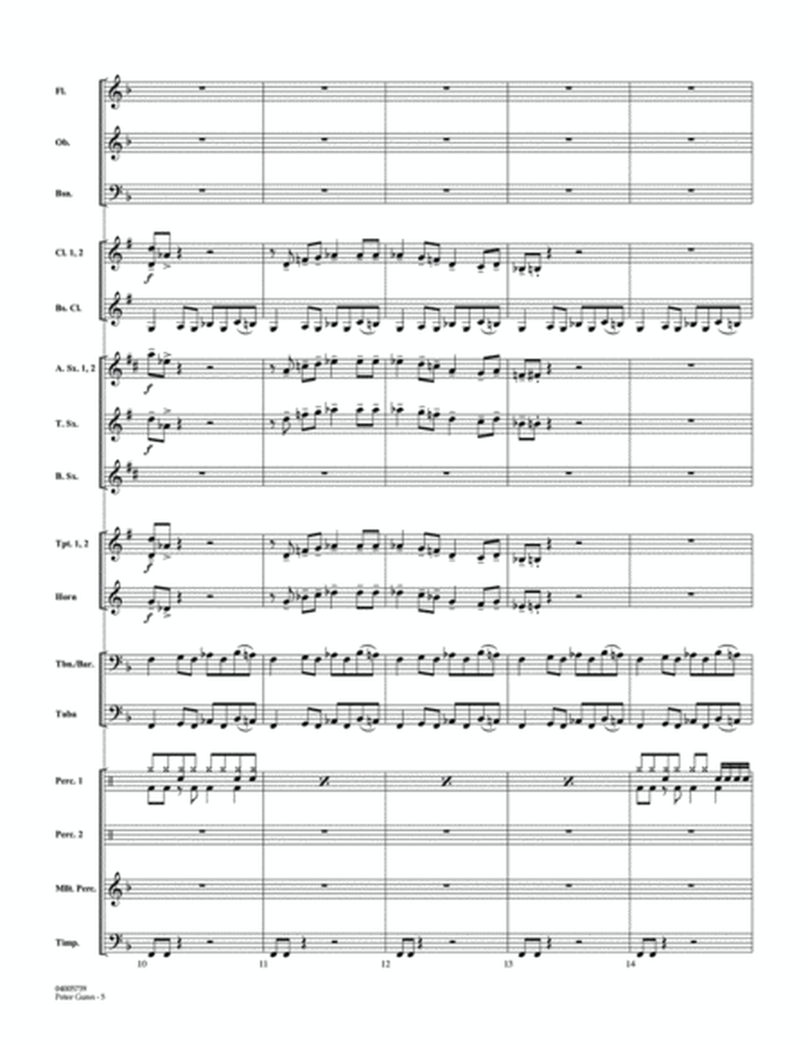 Peter Gunn (arr. Johnnie Vinson) - Conductor Score (Full Score)