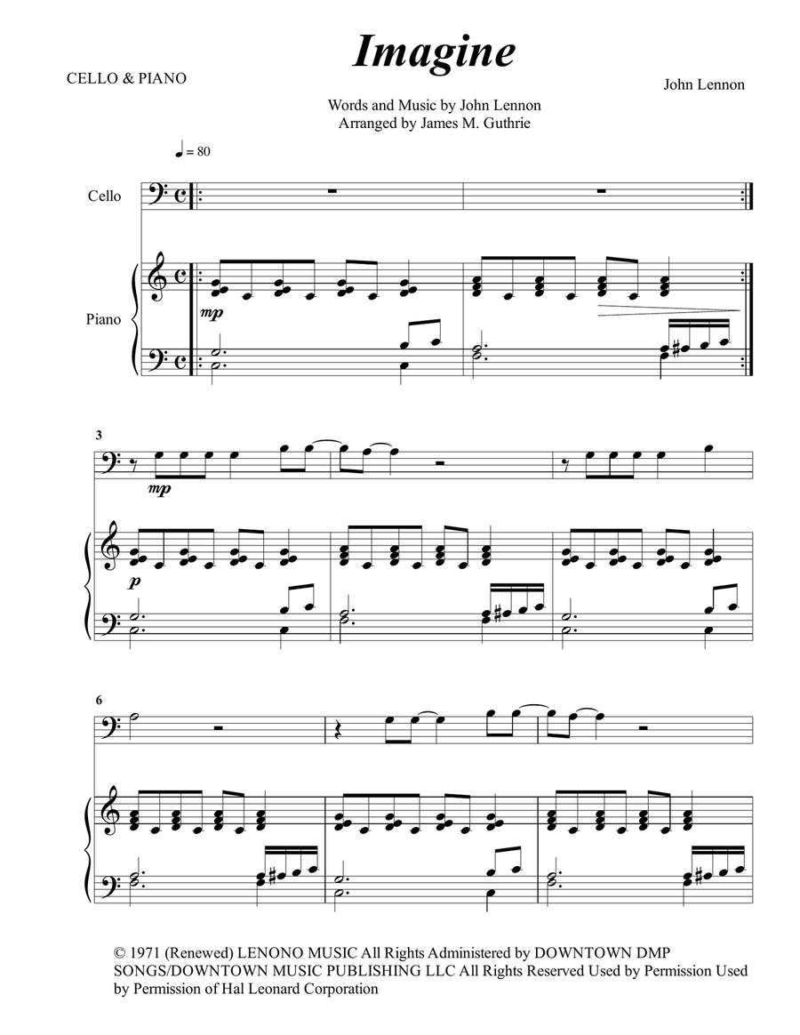 Imagine Piano scores gallery preview page 1