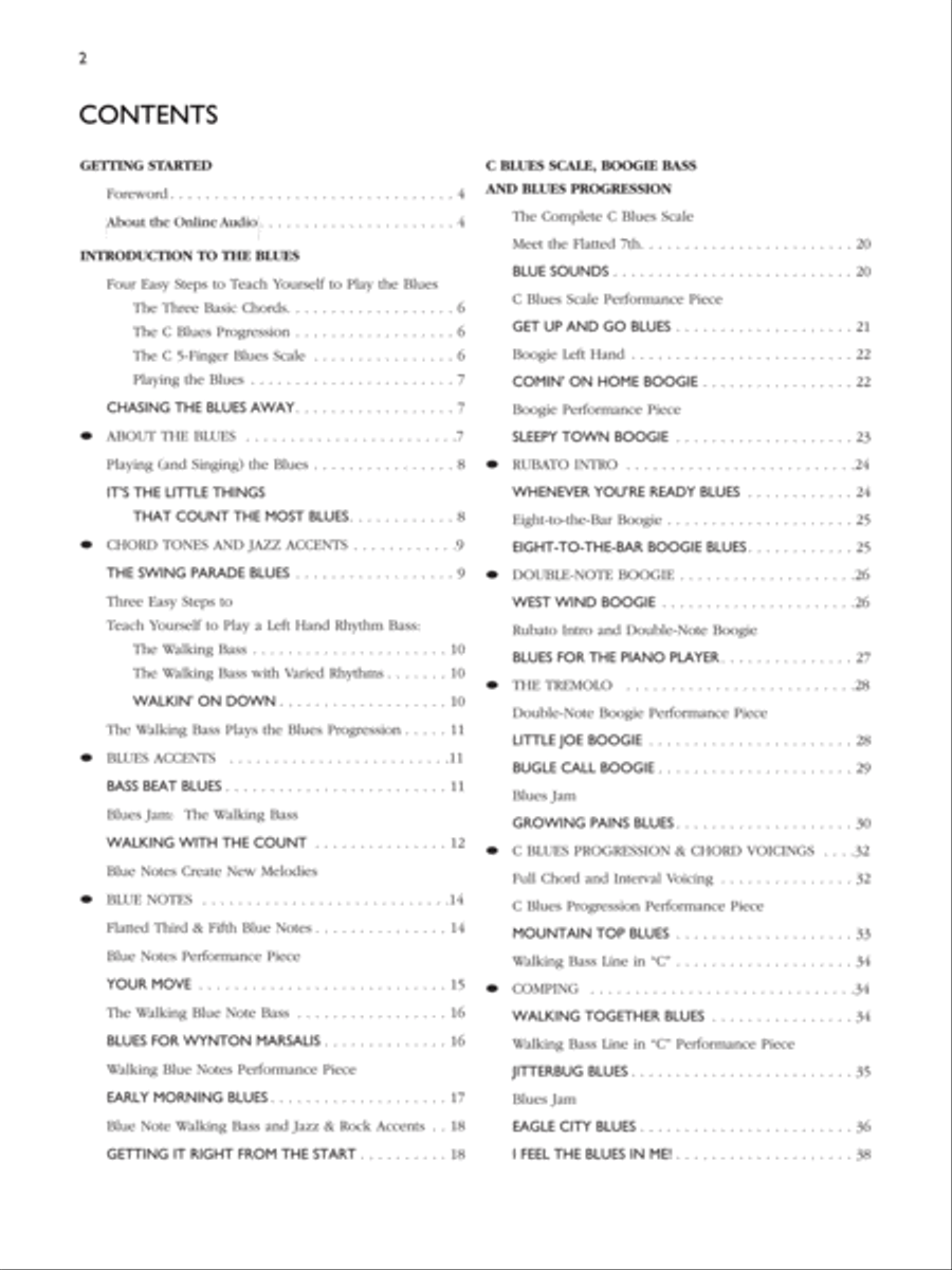 Alfred's Teach Yourself To Play Blues at the Keyboard - Book/Audio Piano Method scores gallery preview page 2