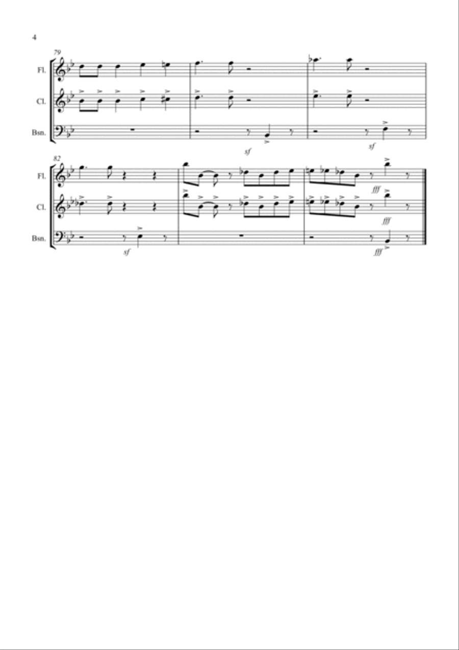 Raising the Game! (jazzy style!) for Wind Trio Woodwind Trio scores gallery preview page 4