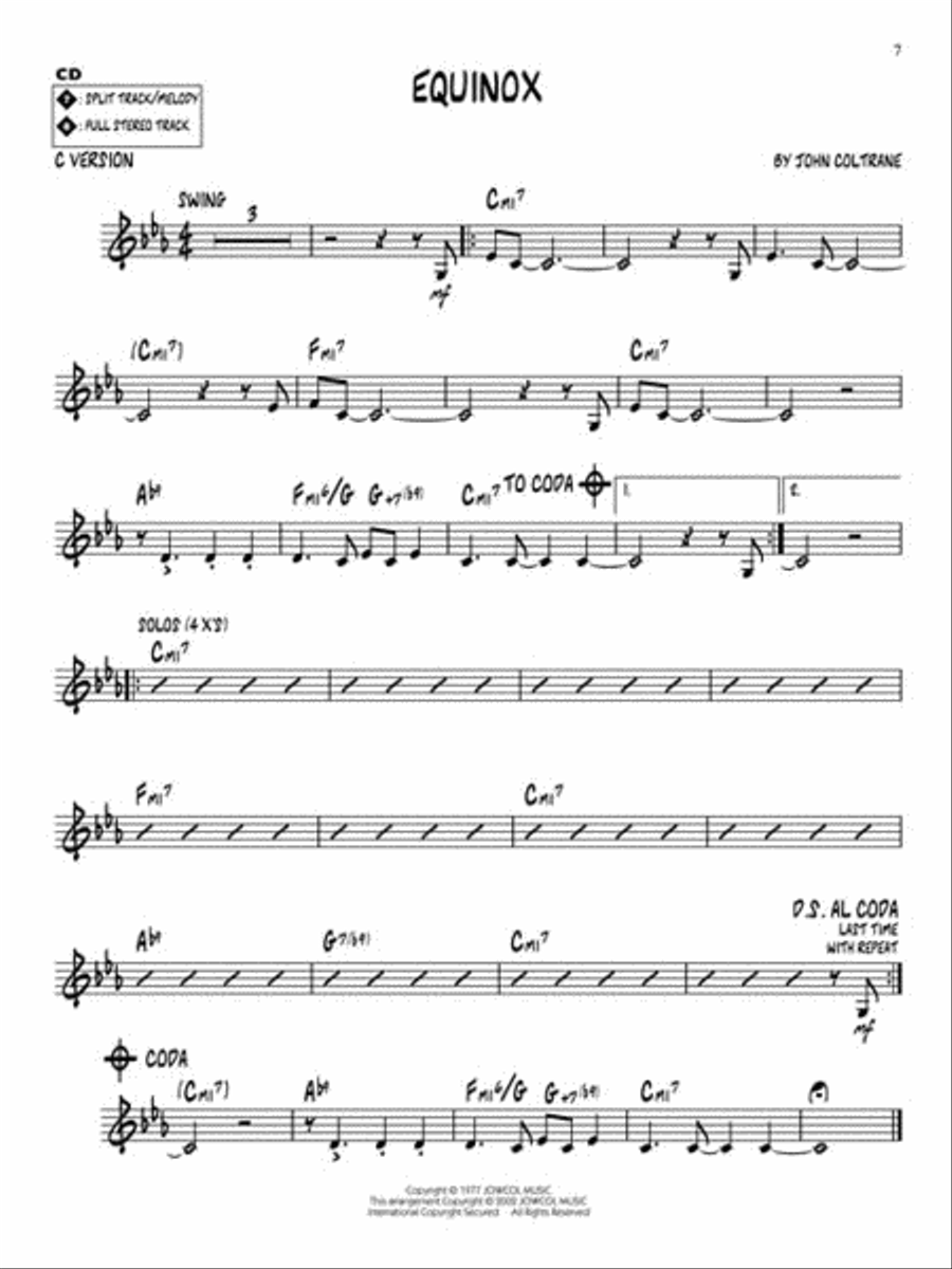 John Coltrane - Volume 13 C Instrument scores gallery preview page 4