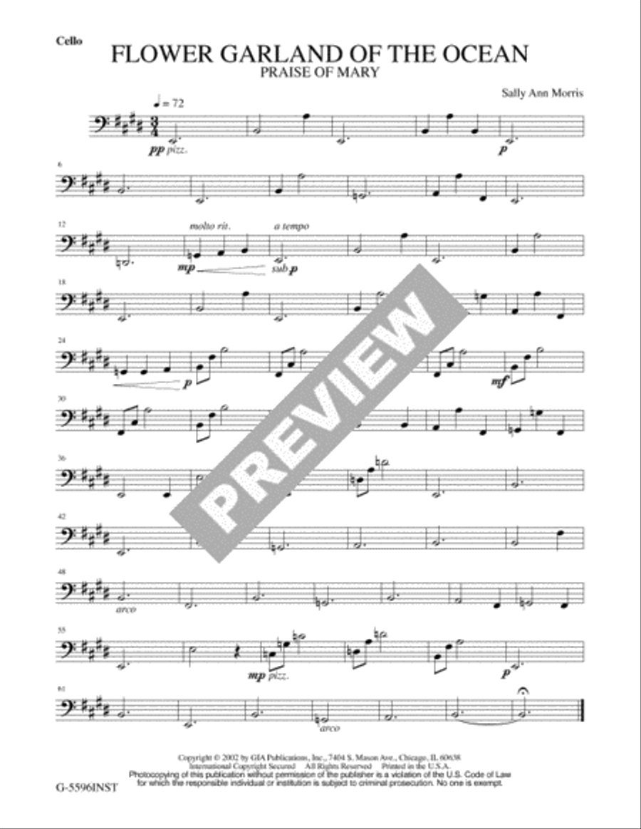 Flower Garland of the Ocean - Instrument edition Flute scores gallery preview page 3