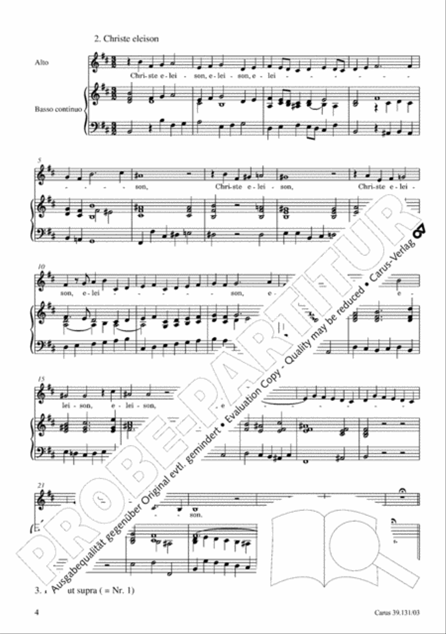 Missa brevis in B minor Alto Voice scores gallery preview page 5