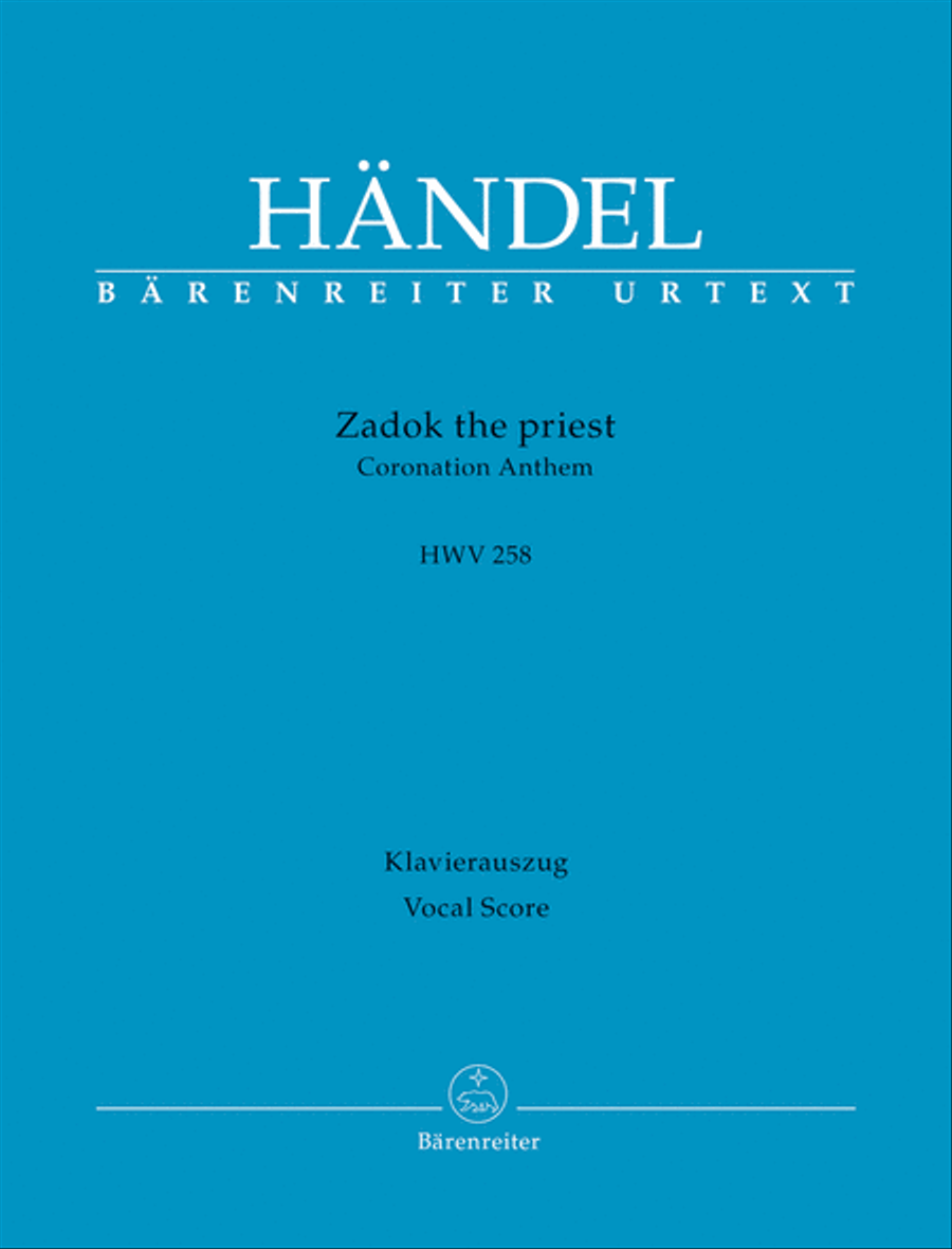 Zadok the priest HWV 258 Zadok the priest HWV 258 Choir scores gallery preview page 1