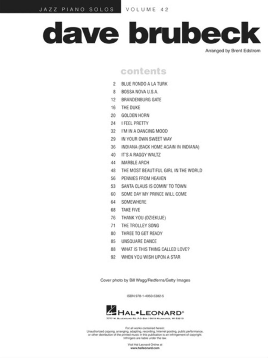 Dave Brubeck Dave Brubeck Piano Solo scores gallery preview page 2