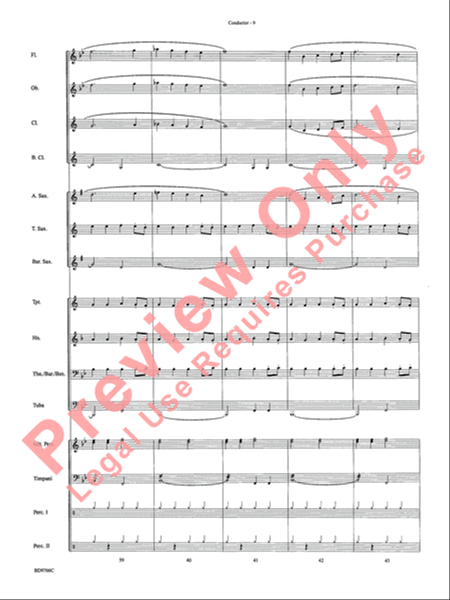 Glorioso (A Fanfare and Procession for Band) Concert Band scores gallery preview page 12