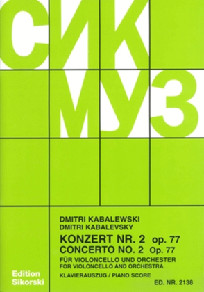 Book cover for Konzert No. 2, Op. 77