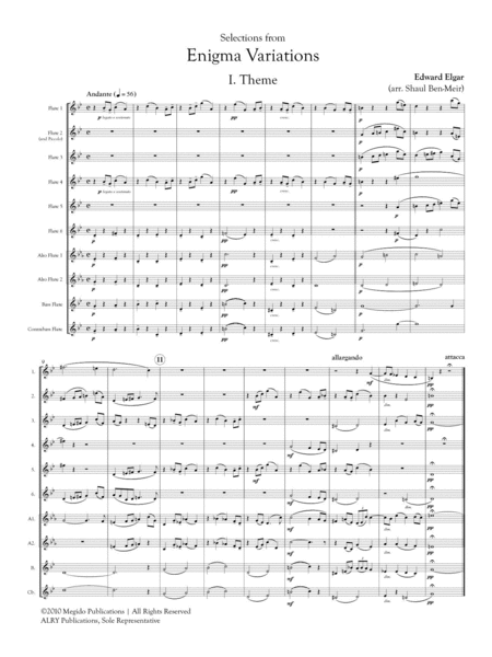 Selections from Enigma Variations for Flute Orchestra