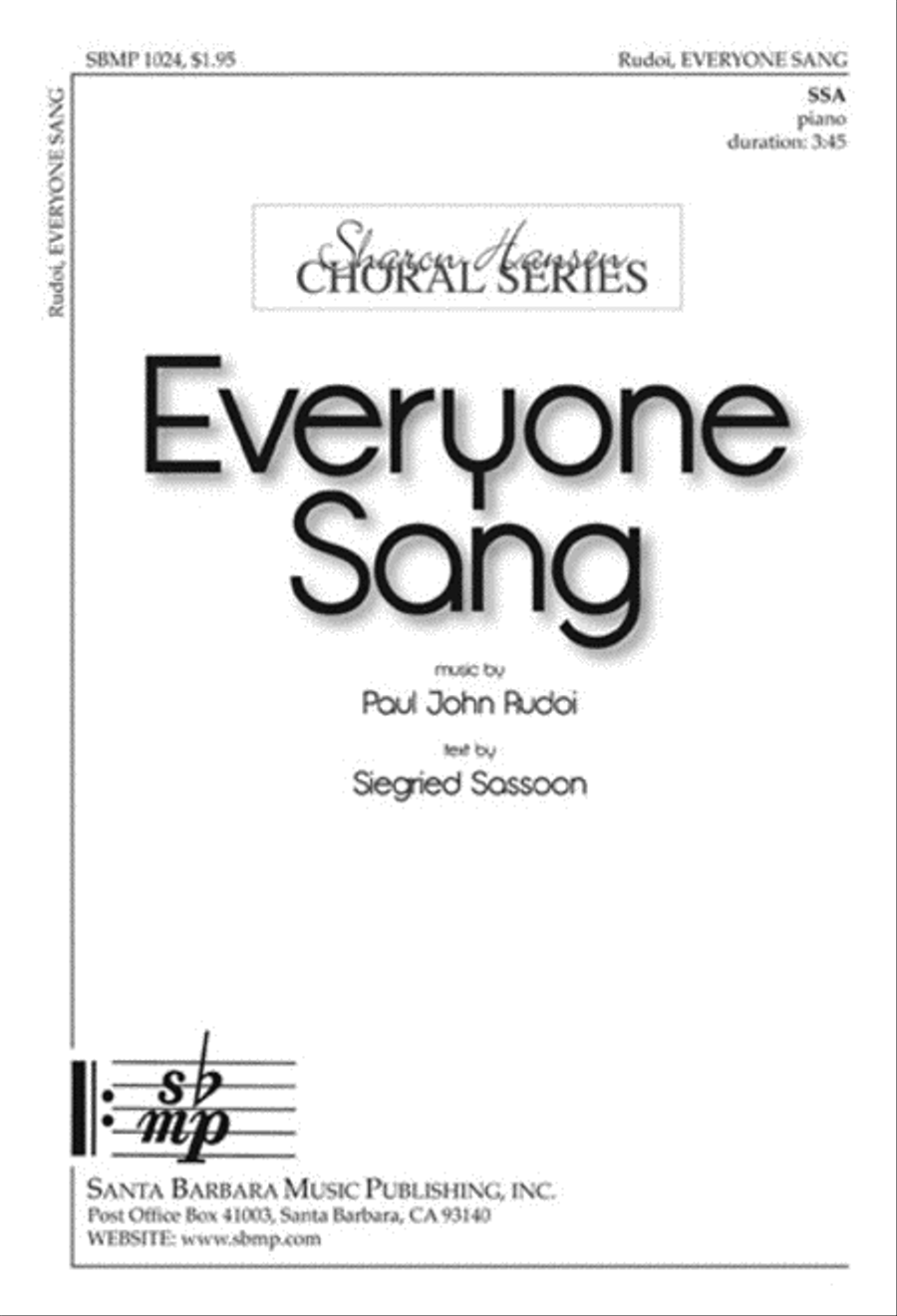 Everyone Sang - SSA Octavo SSA scores gallery preview page 1