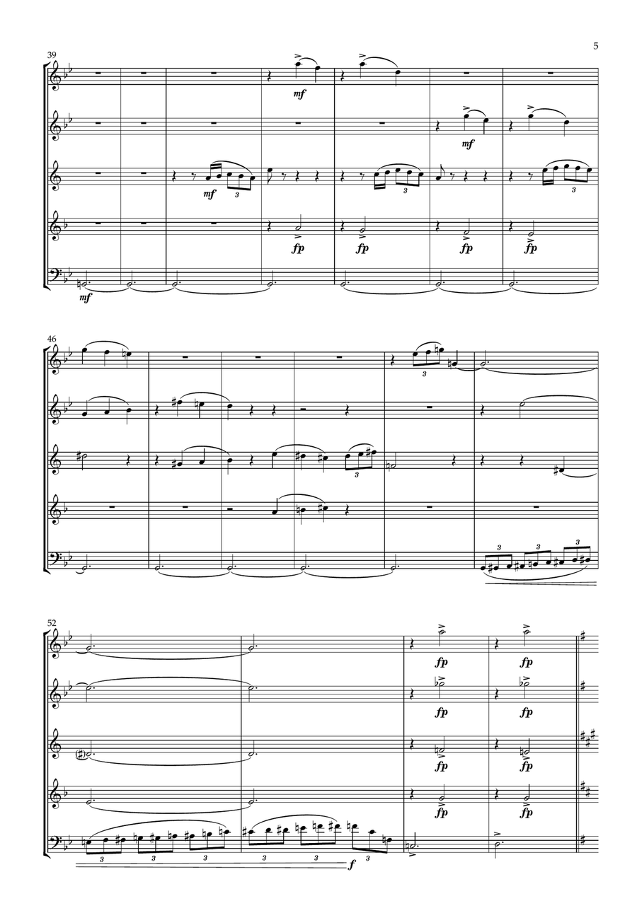 Wind Quintet - Flutterby Wind Quintet - Flutterby Woodwind Quintet scores gallery preview page 5