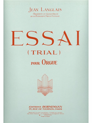 Book cover for Essai (organ)