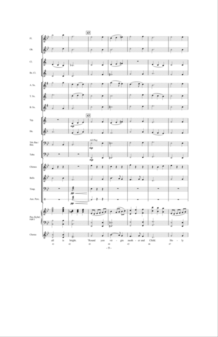 Silent Night Concert Band scores gallery preview page 8