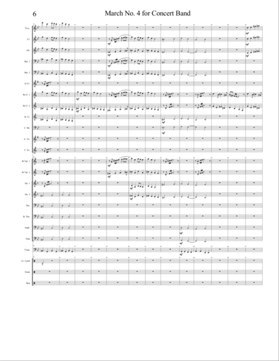 March No. 4 for Concert Band Concert Band scores gallery preview page 6
