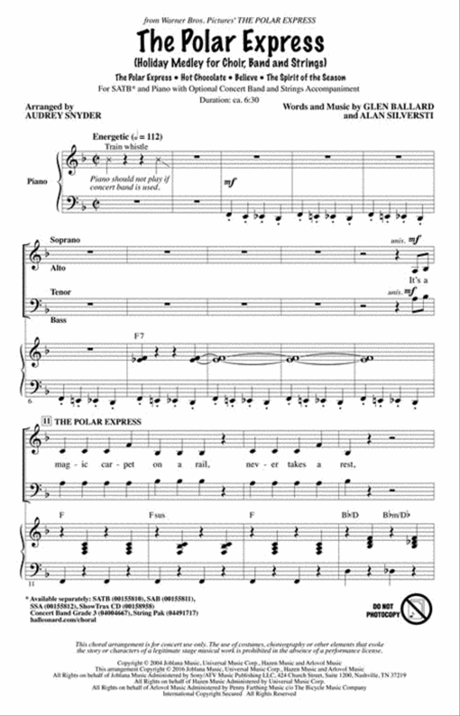 The Polar Express 4-Part scores gallery preview page 2