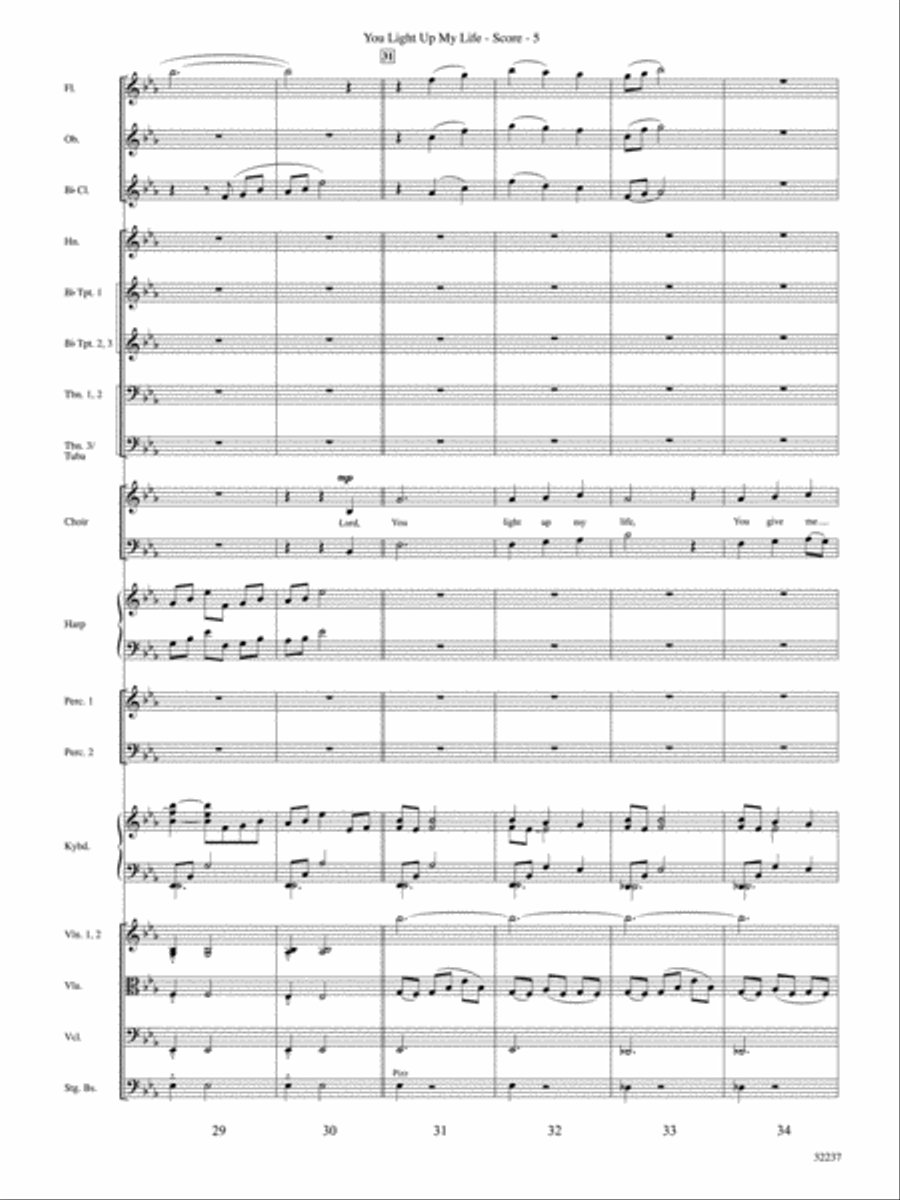 You Light Up My Life Choir scores gallery preview page 6