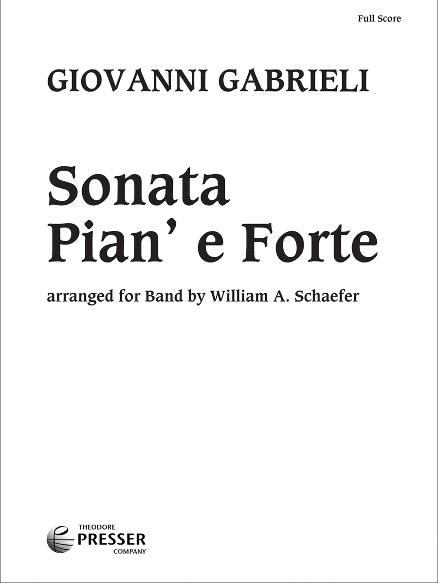 Sonata Pian' E Forte Sonata Pian' E Forte Concert Band scores gallery preview page 1