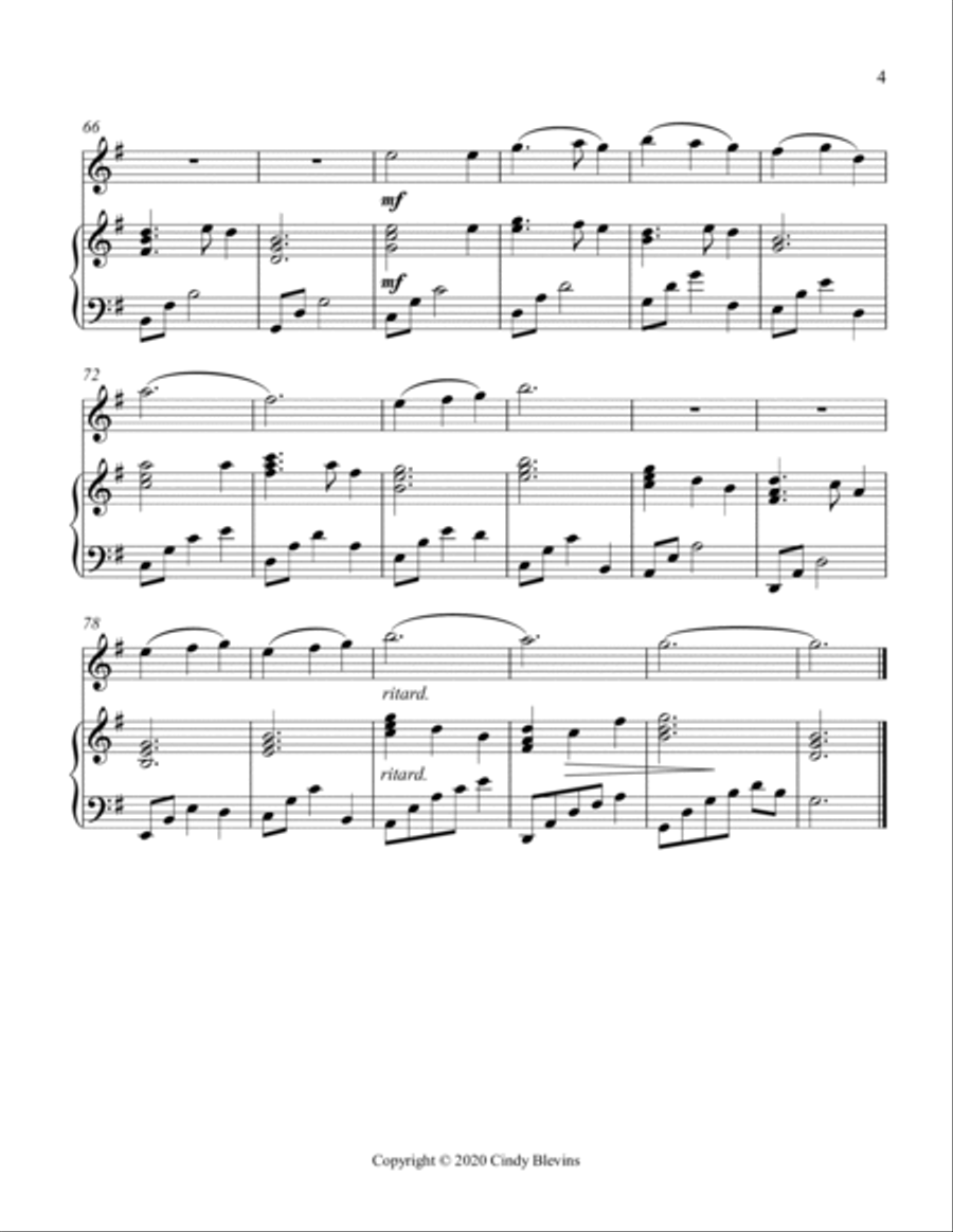 Silent Night, Piano and Recorder Recorder scores gallery preview page 5