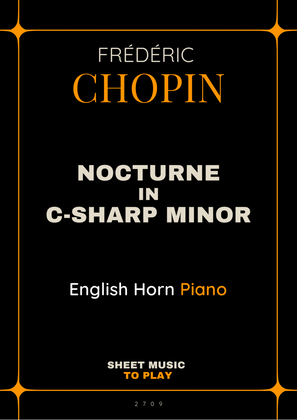 Book cover for Nocturne No.20 in C-Sharp minor - English Horn and Piano (Full Score and Parts)