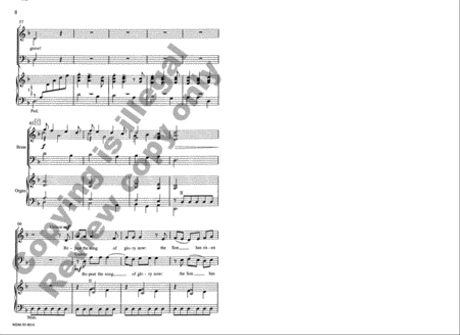 Begin the Song of Glory Now (Choral Score) image number null