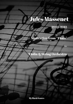 Book cover for Massenet Meditation from "Thais" for Violin and String Orchestra