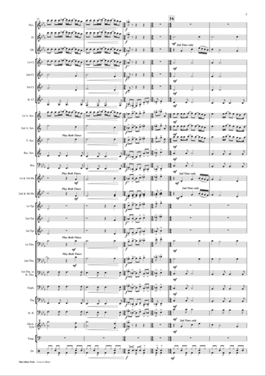 Macarthur Park Concert Band scores gallery preview page 4
