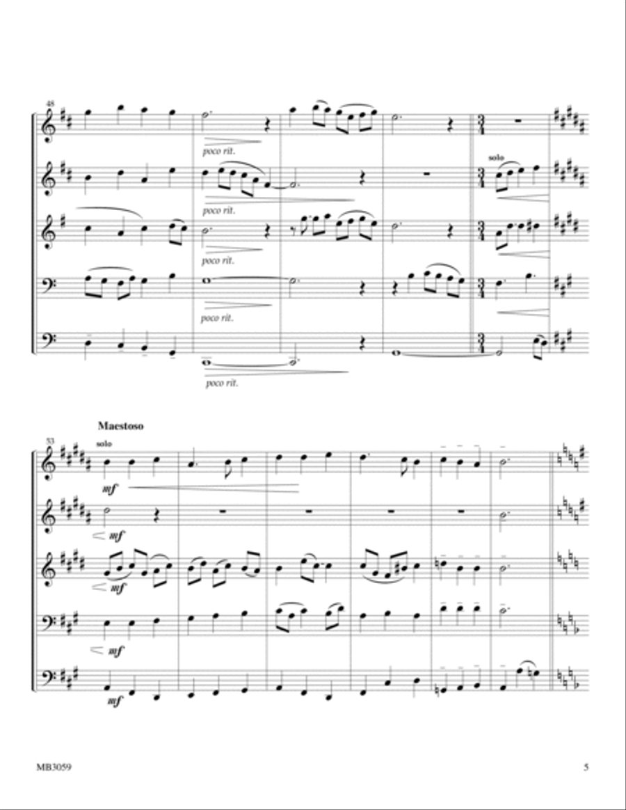 My Country 'Tis of Thee My Country 'Tis of Thee Brass Quintet scores gallery preview page 5