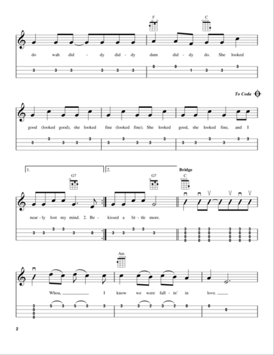 Do Wah Diddy Diddy Ukulele scores gallery preview page 2