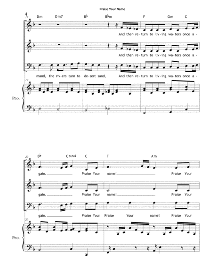 Praise Your Name 3-Part scores gallery preview page 4