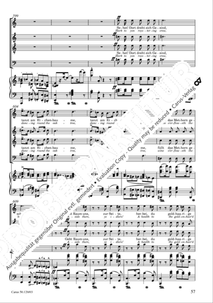 Christoforus + Das Tochterlein des Jairus (Gesamtausgabe, Bd. 9) 4-Part scores gallery preview page 58