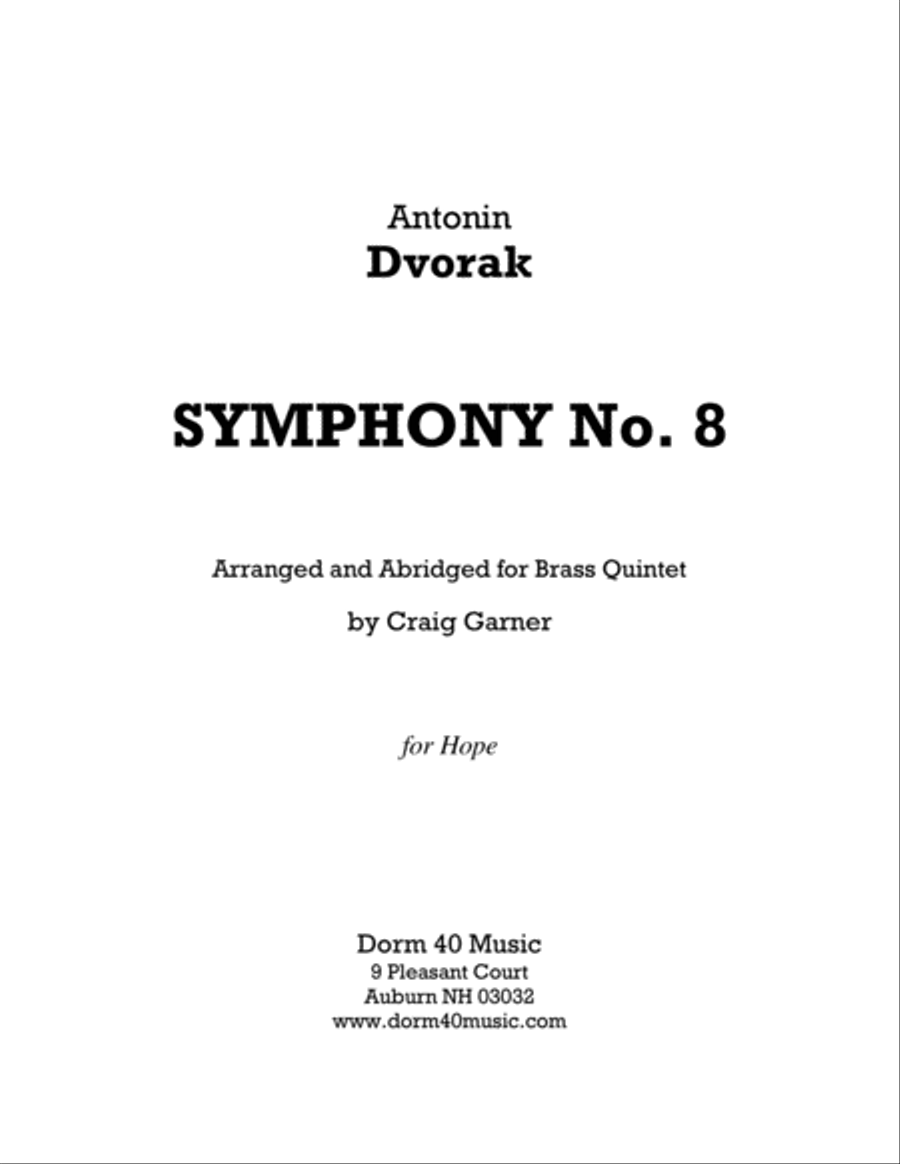 Symphony No. 8 Brass Ensemble scores gallery preview page 1