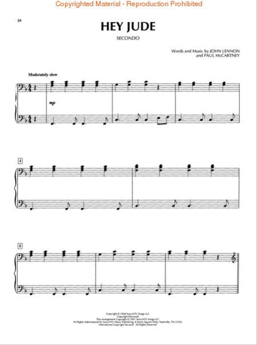 The Beatles Piano Duets – 2nd Edition 1 Piano, 4-Hands scores gallery preview page 4