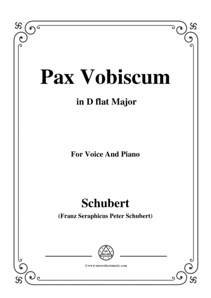 Schubert-Pax Vobiscum,in D flat Major,for Voice and Piano image number null