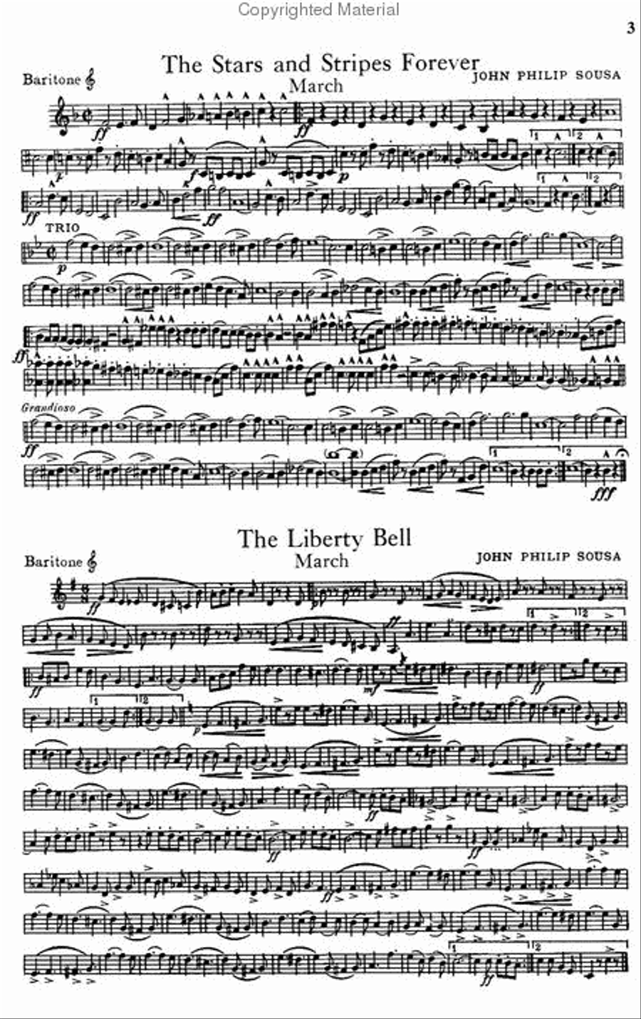 Sousa's Famous Marches Sousa's Famous Marches Concert Band scores gallery preview page 2